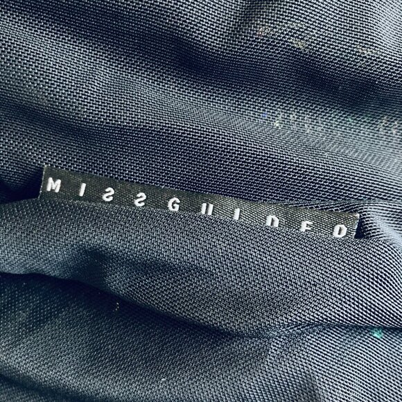 🍒 5/$25 🍒 Black Mesh Body-con Mini Dress with Thumb Holes SMALL - Picture 5 of 6